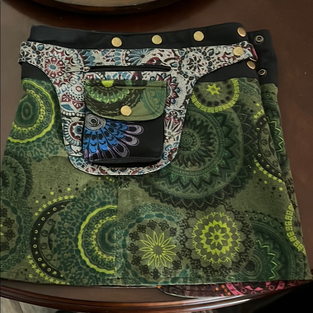 Multicolor Patterned Versatile Women's Skirt - Picture 17 of 17